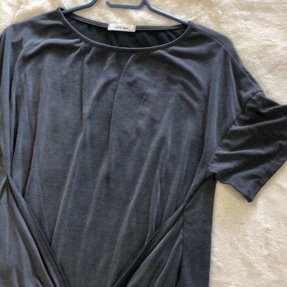 Soft front tie gray T-shirt - Picture 4 of 6